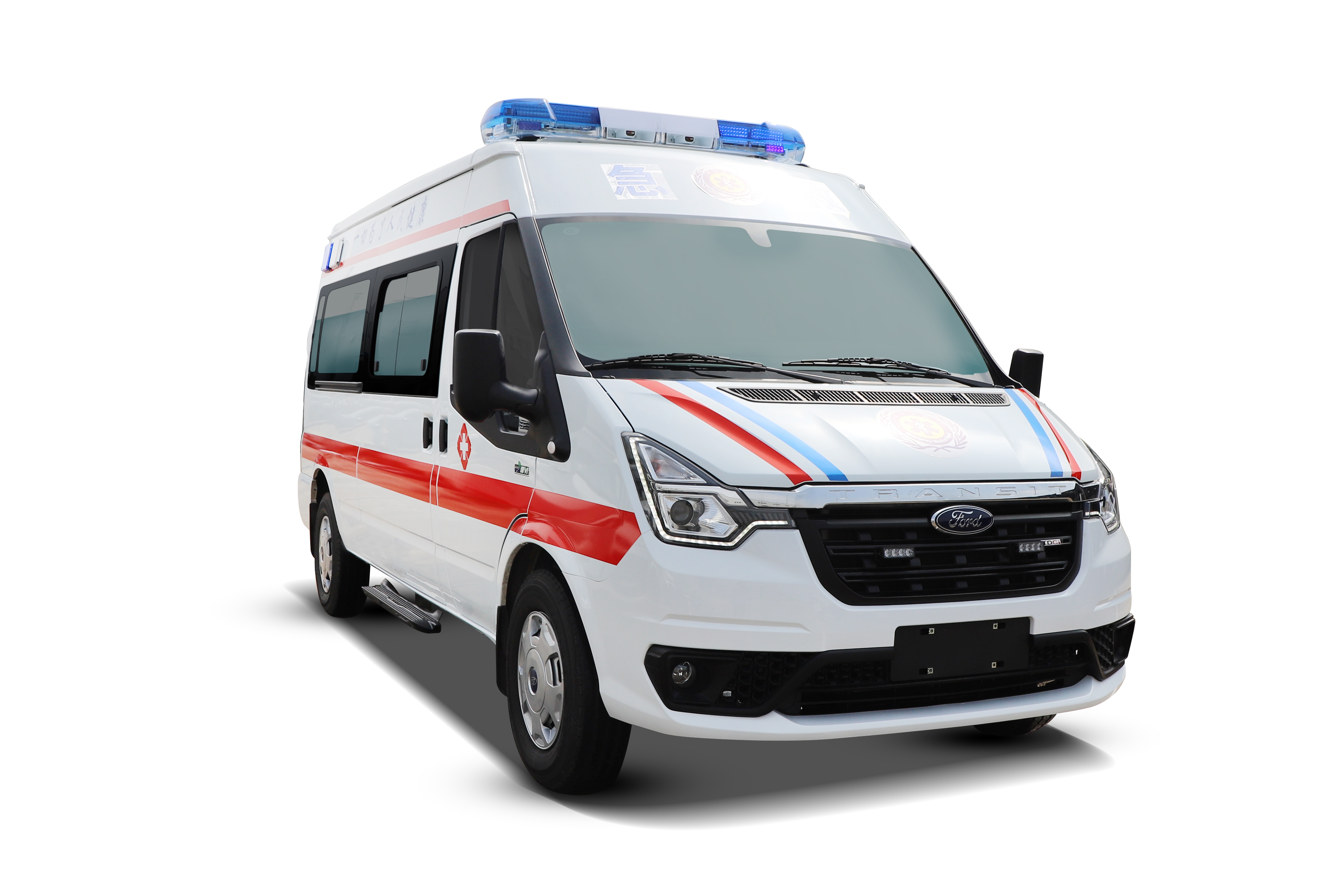 福特V348长轴中顶救护车